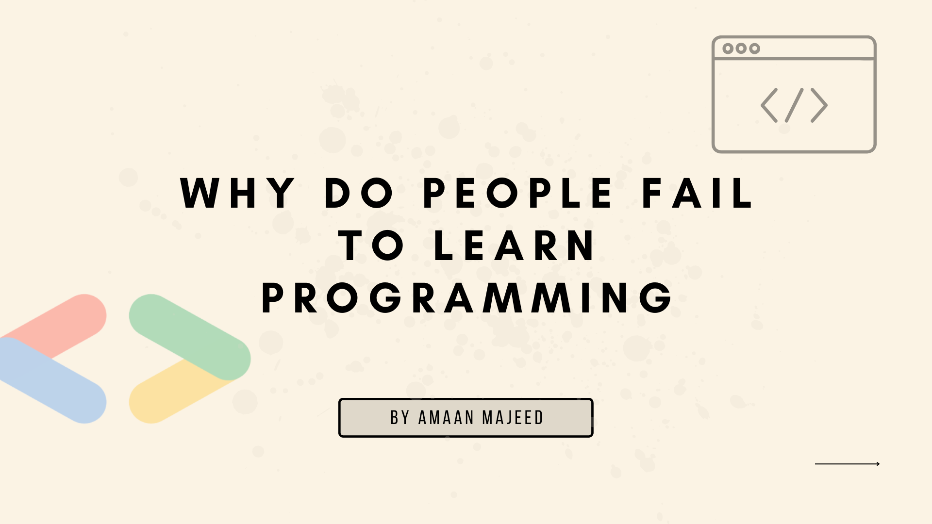 Why People fail to learn Programming